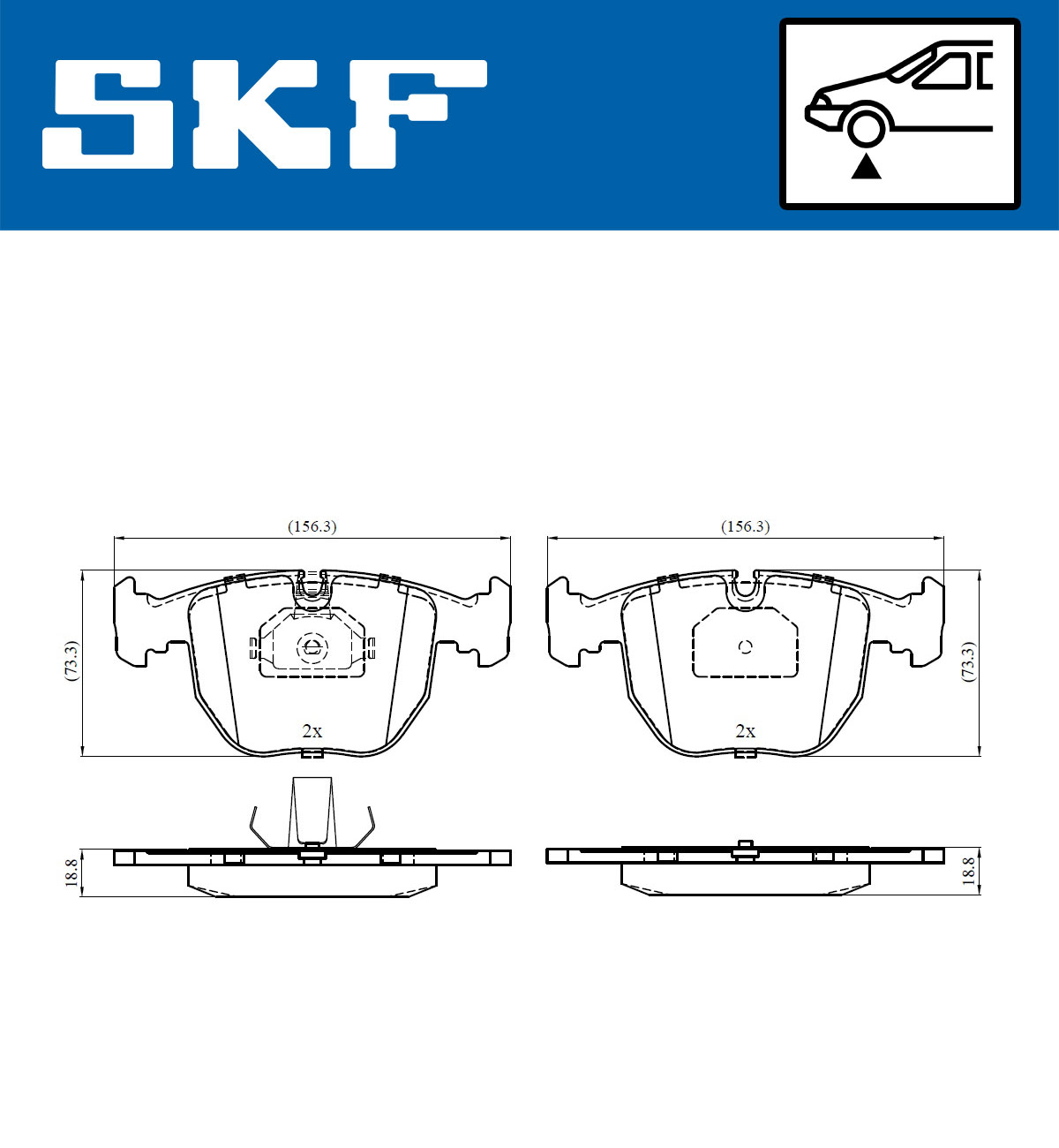 Placute frana SKF VKBP80411